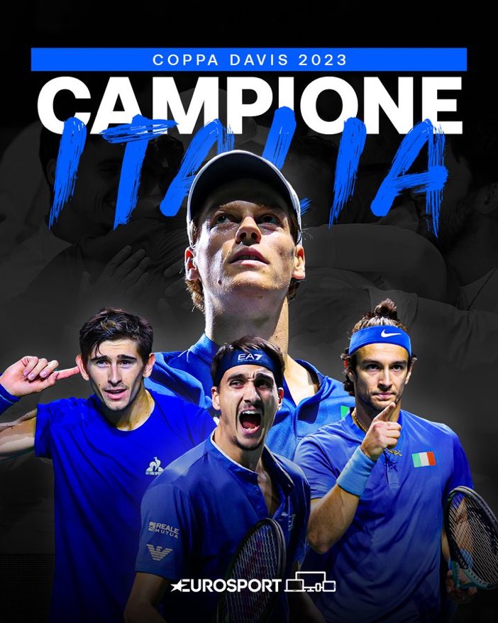 S_Galimberti's tweet photo. 𝗖𝗼𝗽𝗽𝗮 𝗗𝗮𝘃𝗶𝘀 𝘁𝗼𝗿𝗻𝗮 𝗶𝗻 𝗜𝘁𝗮𝗹𝗶𝗮 𝗱𝗼𝗽𝗼 𝟰𝟳 𝗮𝗻𝗻𝗶! 🇮🇹🏆

#CoppaDavis #DavisCupFinals https://t.co/hWFBJ8gCb0