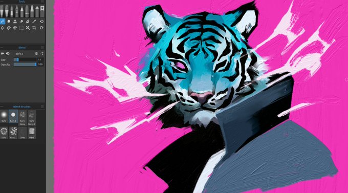 「male focus tiger」 illustration images(Latest)