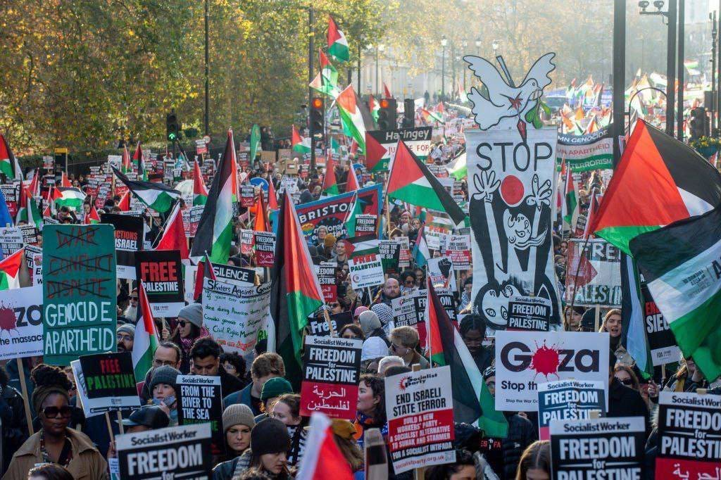 From Yemen to Morocco, Jordan to Indonesia, Scotland to Ireland, France to Spain, London to Portugal, Cuba to Australia, Canada to the U.S., and beyond, the people of the world are rising up everyday in MASSIVE numbers to denounce Israel’s genocide in Palestine. 🇵🇸