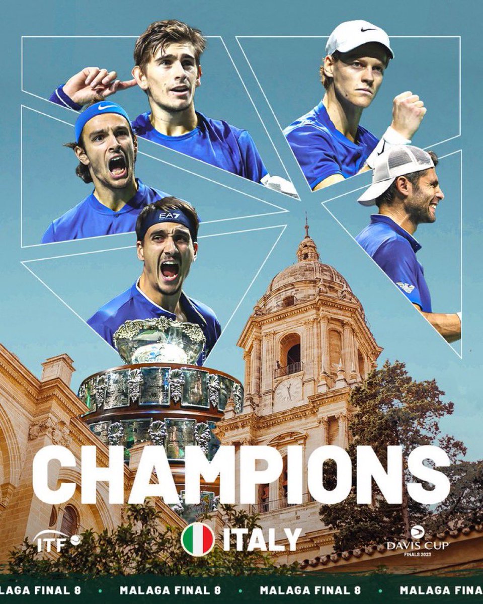L’Italia è campione del mondo di tennis. Complimenti a tutto il tennis italiano.