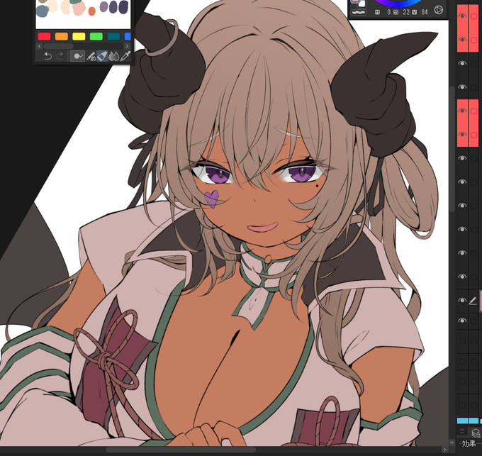 塗り分けまで進めた