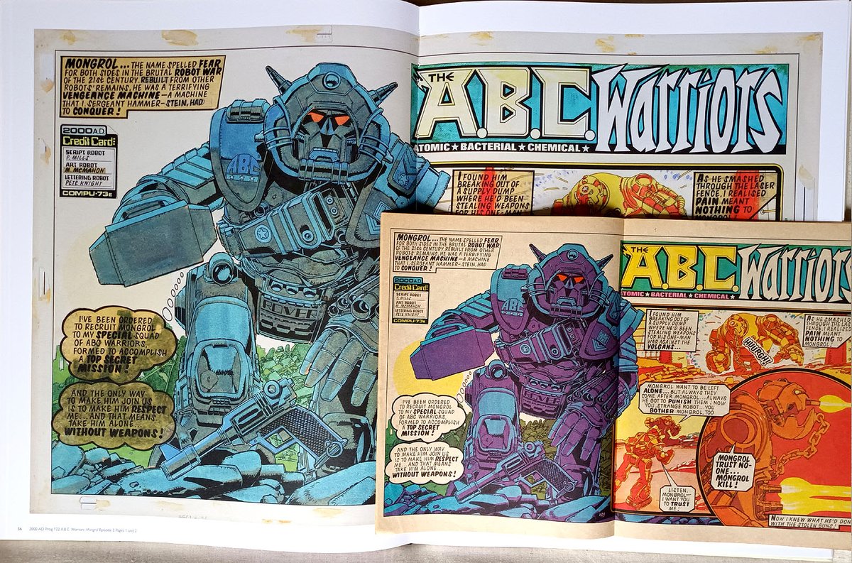 jason_system's tweet photo. "Art of Mick McMahon Apex Edition Vol 2" from @2000AD I love all of this, ABC Warriors, V.C.s, Robusters. The Sky chariot battle scene is the greatest page of Slaine ever made.. My favourite character Blackblood, made it in #2000ad #MickMcMahon #Slaine #ABCWarriors  #RoBusters https://t.co/Pu3hXxhQzs