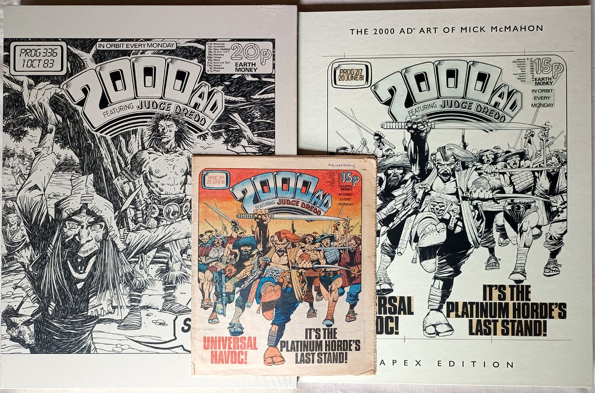 jason_system's tweet photo. "Art of Mick McMahon Apex Edition Vol 2" from @2000AD I love all of this, ABC Warriors, V.C.s, Robusters. The Sky chariot battle scene is the greatest page of Slaine ever made.. My favourite character Blackblood, made it in #2000ad #MickMcMahon #Slaine #ABCWarriors  #RoBusters https://t.co/Pu3hXxhQzs