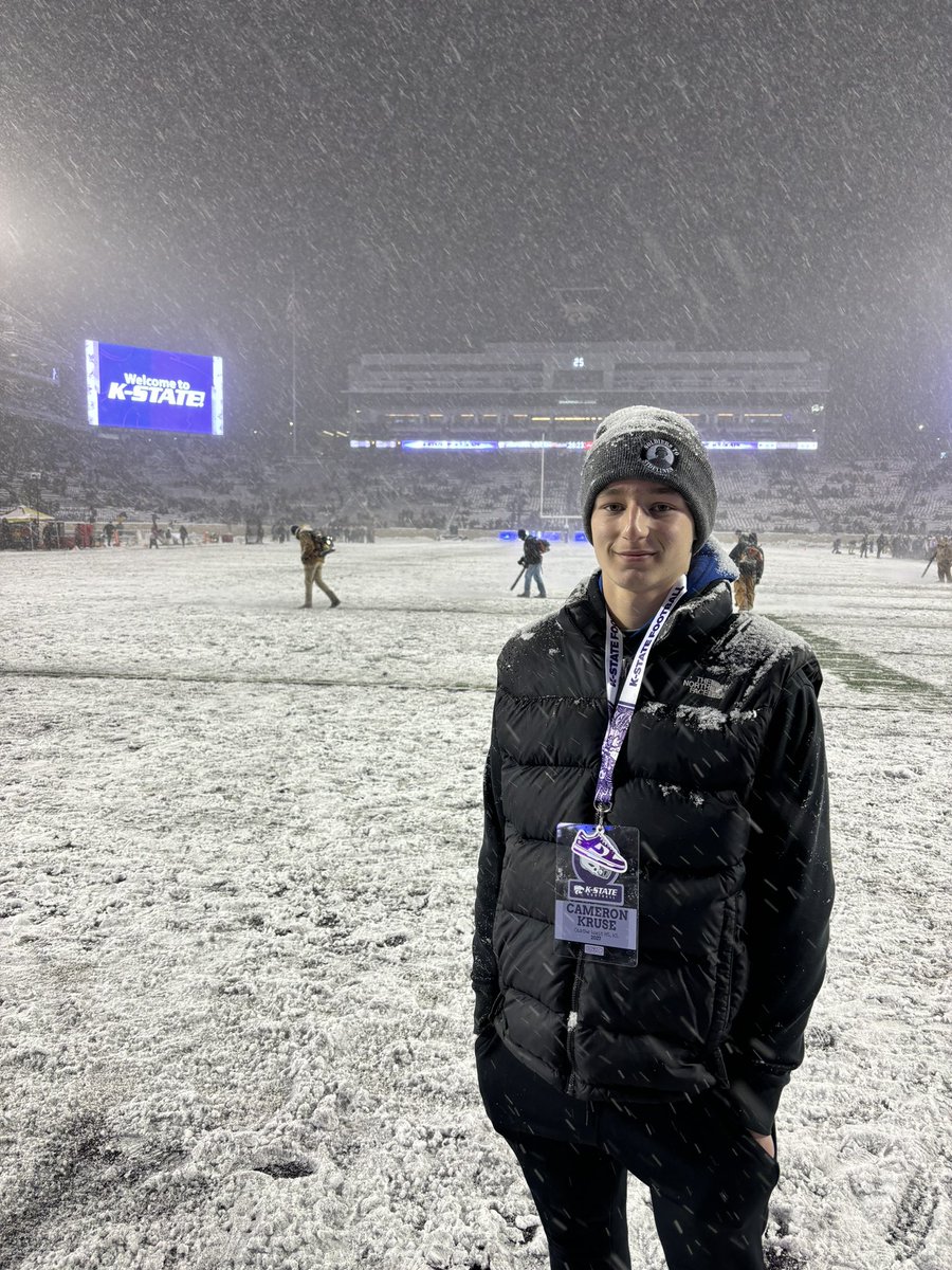 Cameron Kruse (@cameron_kruse09) on Twitter photo A snowy night with a lot of scoring in the Little Apple! Thank you <a href="/CoachKli/">Chris Klieman</a> <a href="/CoachBufordJ/">Josh Buford</a> <a href="/CoachAnderson15/">Coach Brian Anderson</a> <a href="/spedbraet/">Taylor Braet</a> <a href="/KStateFB/">K-State Football</a> A snowy night with a lot of scoring in the Little Apple! Thank you <a href="/CoachKli/">Chris Klieman</a> <a href="/CoachBufordJ/">Josh Buford</a> <a href="/CoachAnderson15/">Coach Brian Anderson</a> <a href="/spedbraet/">Taylor Braet</a> <a href="/KStateFB/">K-State Football</a>