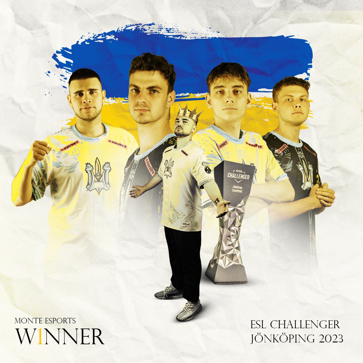 WE ARE THE CHAMPIONS 👑
⠀
First LAN victory, this is a historic moment. Great victories are still ahead! TY for your unreal support #MonteGang ❤️
⠀
GLORY TO UKRAINE! GLORY TO THE HEROES! 🇺🇦