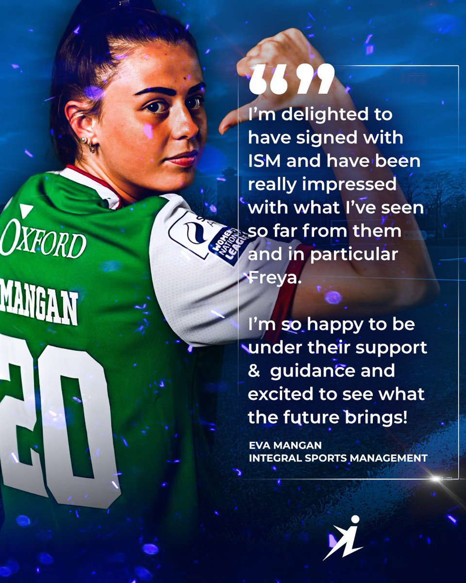 ✍️ We’re very pleased to announce the signing of <a href="/CorkCityFCWomen/">Cork City FC Women</a> &amp; <a href="/IrelandFootball/">Ireland Football ⚽️🇮🇪</a> midfielder <a href="/Eva_Mangan15/">Eva mangan</a>!

Eva is an exciting young talent with great potential and we’re really looking forward to working with her. ✨

Welcome Eva! 👊