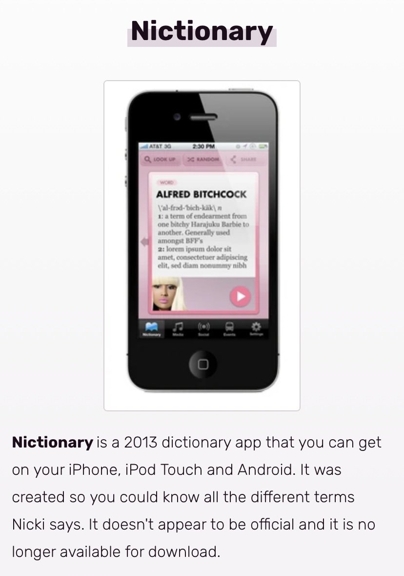 chicken_ship_'s tweet photo. Does anybody remember this app??
@NICKIMINAJ #PinkFriday2 #Nictionary #NickiMinaj https://t.co/y1sJLj6vrf