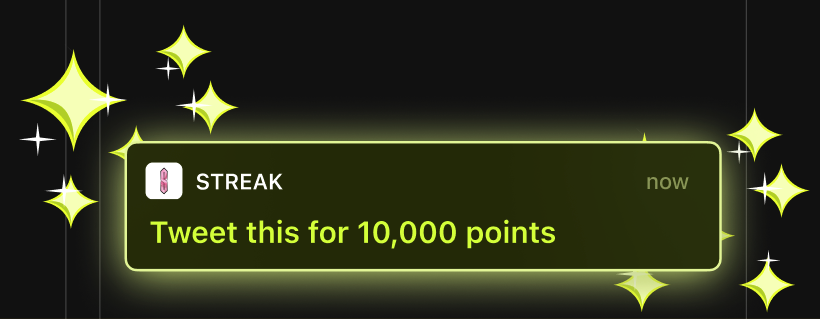 ercstreak's tweet photo. You should check the dashboard to receive a 10,000 points $STREAK bonus! ✨

https://t.co/AUg4OdKSHv https://t.co/eDTMV0cDls