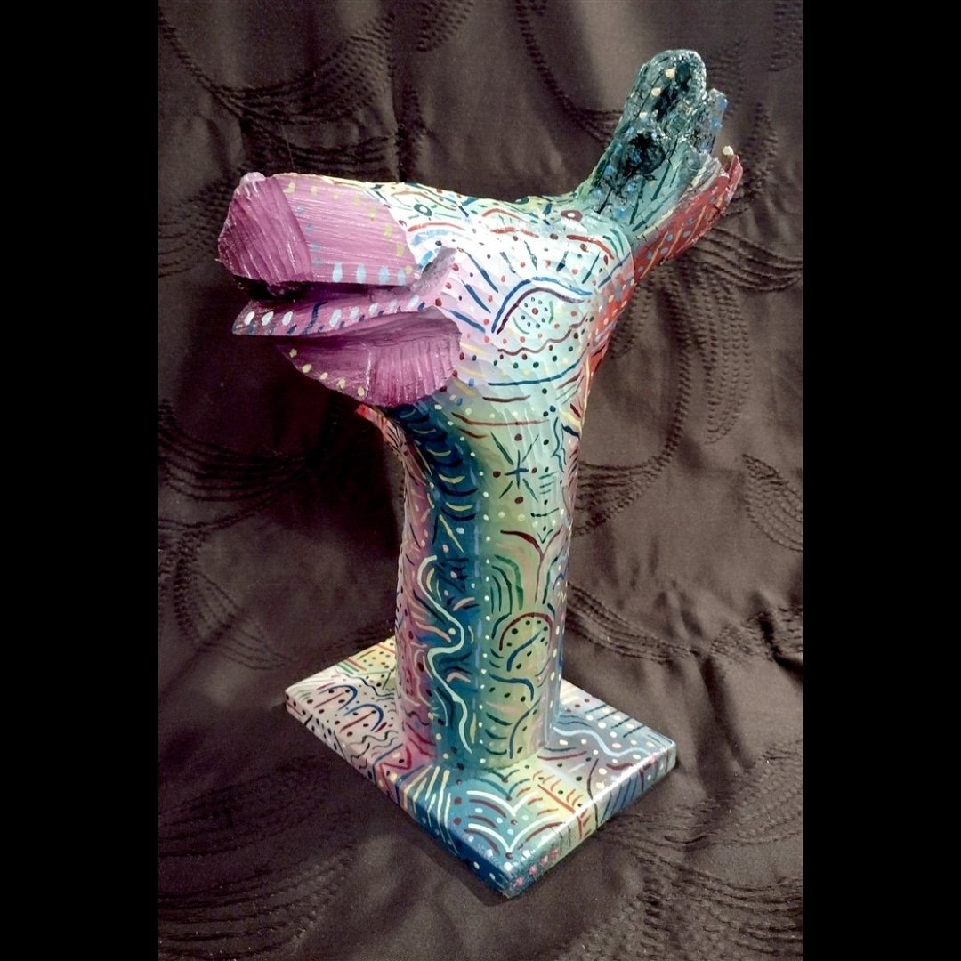 Zaklęcie. / Spell. / Drewno, malarstwo olejne. /Wood, oil paint.  52x30x25 cm, 2023.
website: ziemowitfincek.com

#sculpture #rzeźba #moderart #sztukawspolczesna #contemporaryart #objectart #woodenart #drewnianarzeźba #woodensculpture #woodenart #sztuka
#artcollection