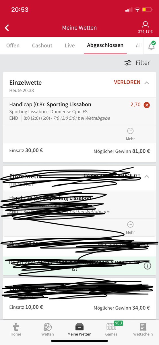 kann mir einer erklären warum ich verloren habe?