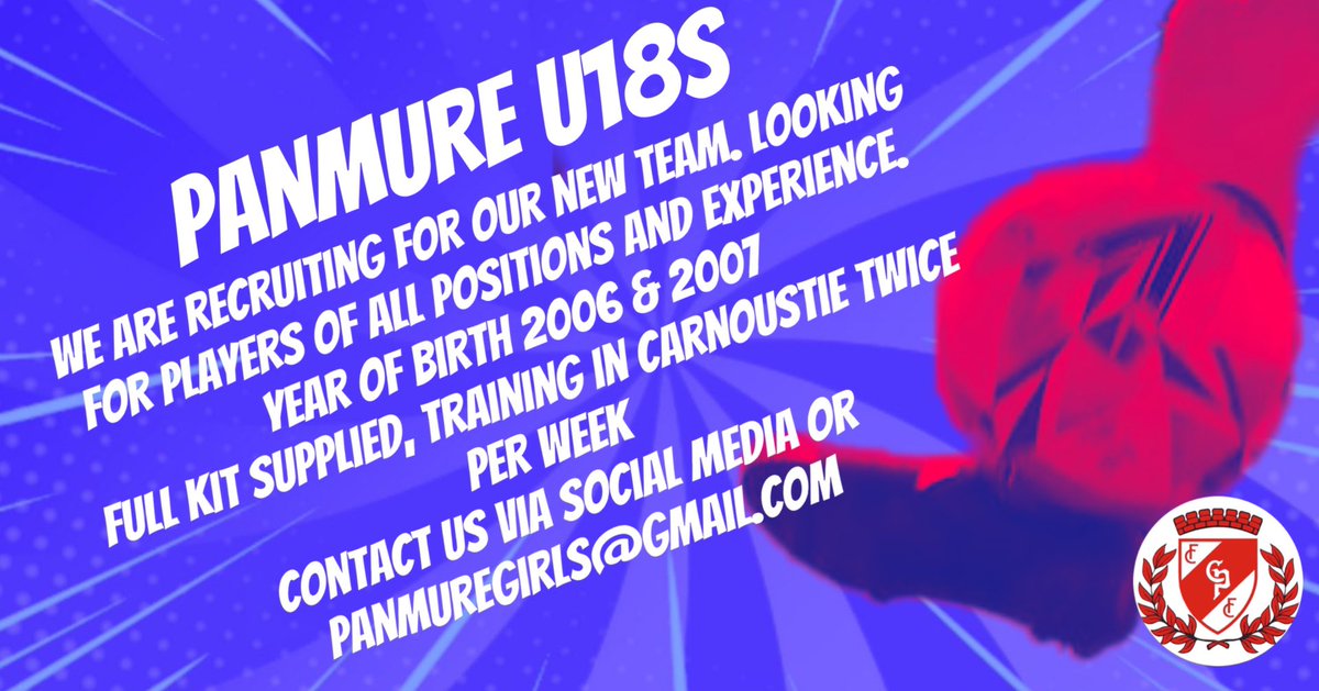 panmurefc's tweet photo. New Under 18s team is forming for next year. We are looking for interested players to get in touch! ❤️🖤⚽️ https://t.co/N3lVjAtYnw