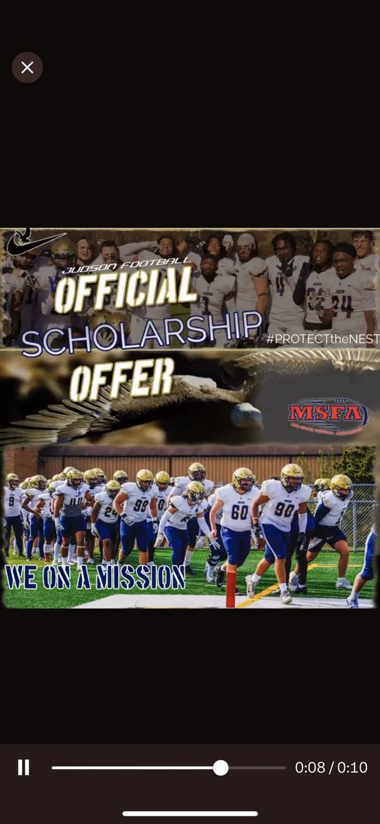 LeundreHinton's tweet photo. I’ve received the blessing of an offer from Judson.@CoachSweeneyTBE I appreciate you and this opportunity. https://t.co/NqefSgl7b1