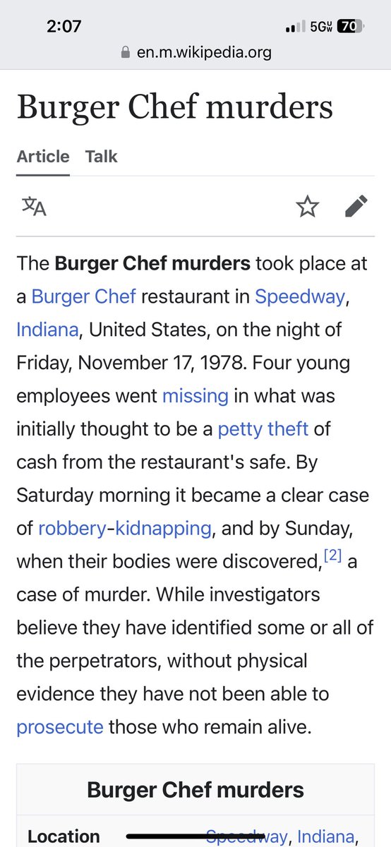 BabyD1111229's tweet photo. Burger chef murders ~ https://t.co/RwLzasIQ3M