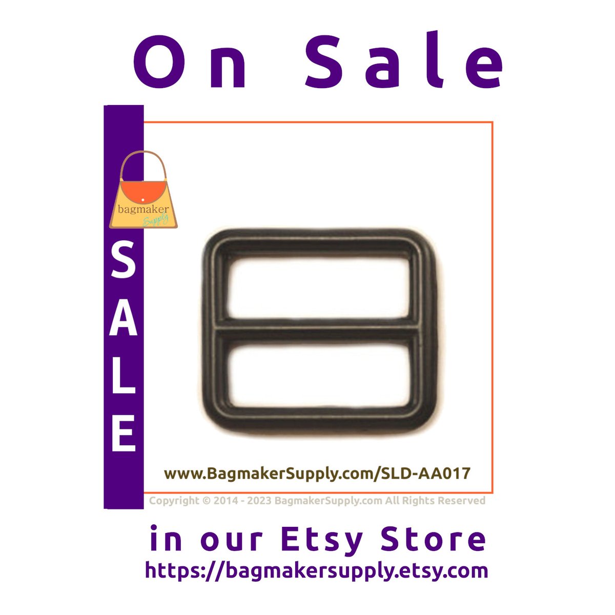 Sale ends November 27 2023 on this 1 Inch Cast Triglide Center Bar Slide with a Black Finish in our Etsy Store BagmakerSupply.etsy.com/listing/213842…

BagmakerSupply.com/SLD-AA017

#BagmakerSupplySale
#BagmakerSupply
#BagmakingSupplies
#Crafts
#Sewing
#SewingSupplies
#SewingAddict
#EtsySeller
