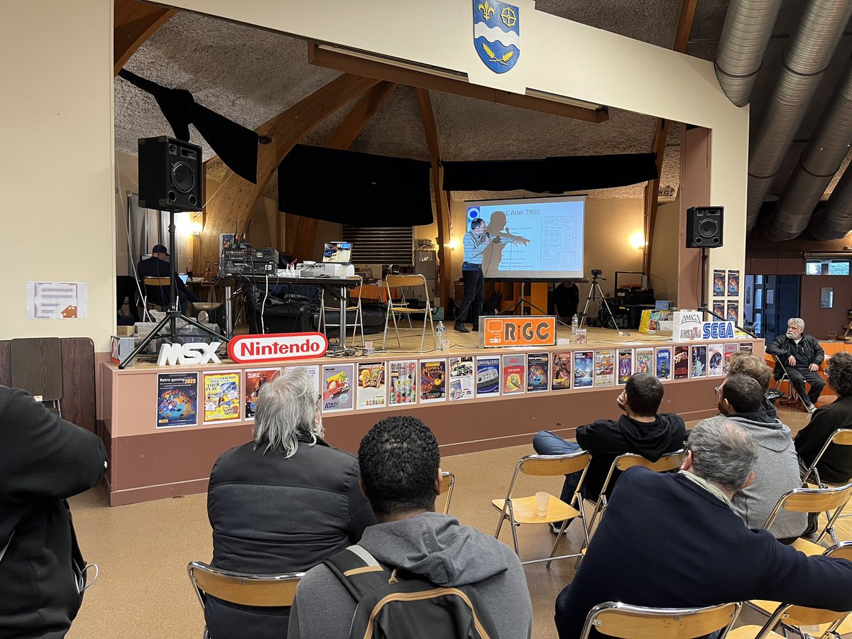 OriginalFei's tweet photo. Nous avons eu 2 conférences très intéressantes !

- L’histoire de la musique électronique et leur rapport aux jeux vidéo, de Koopa75 de la team @CrazyPiri 

- Programmation et compilateurs C pour consoles Atari, de Bsteux

@assoRGC 
#RGC2023 https://t.co/hgBFLLR4wY