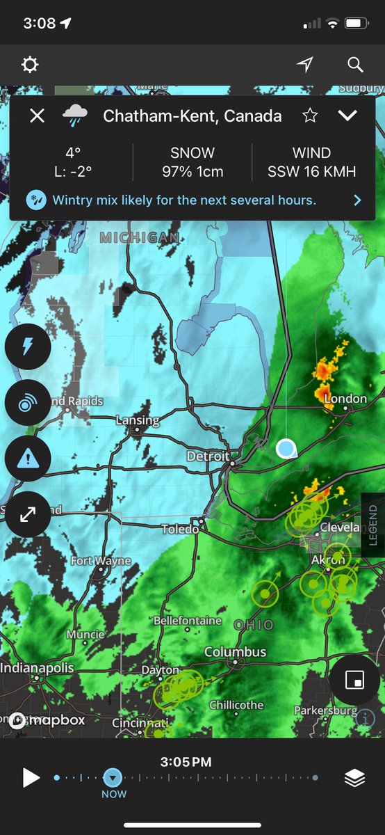 Looks as though the snow is stuck at customs… for now. #wx