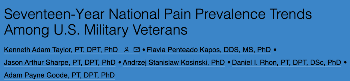 Veterans experienced similar/higher prevalence of pain than nonveterans (2002-2018). Pain prevalence among veterans increased over time, with higher rate of increase compared to nonveterans for all pain variables - a widening disproportionate pain burden. pubmed.ncbi.nlm.nih.gov/37952861/