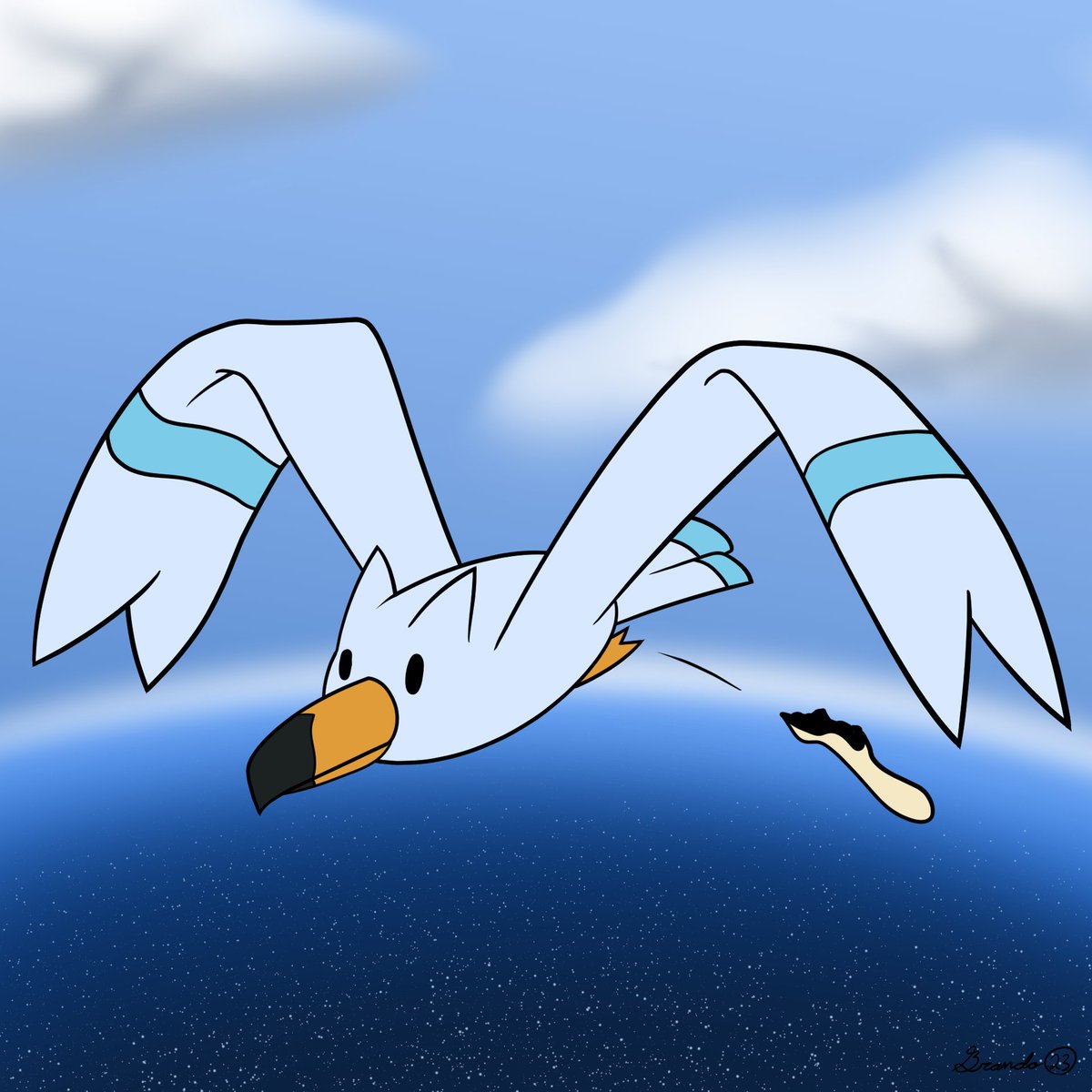 Brandobotic's tweet photo. seagulls always be droppin bombs

#wingull #pokemon #seagull #bird #birdpoo #canadianartist https://t.co/ovPY13TW2f