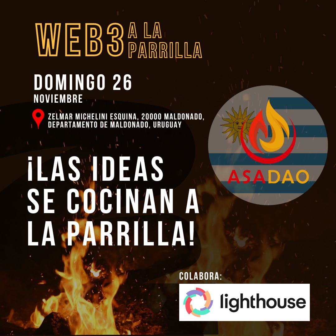 AsaDao_io's tweet photo. ¡🚀 Súmate al AsaDao en Punta del Este para el cierre de la hackathon de @ThinkandDev en @lighthouseok! 💻🌐 Convocamos a líderes de la Web3 a ser parte de la revolución. 🚀✨ ¡Recuerda traer aportes al AsaDao! 💡 #AsaDaoPunta #ThinkAndDev #Web3 https://t.co/RdBscTXV3v