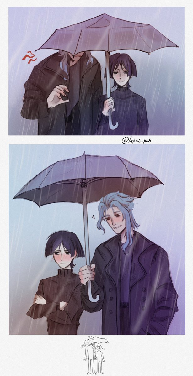 lapuh_puh's tweet photo. who should carry the umbrella?
#dottoscara #dottore #scaramouche #wanderer https://t.co/FTe1uwfE19