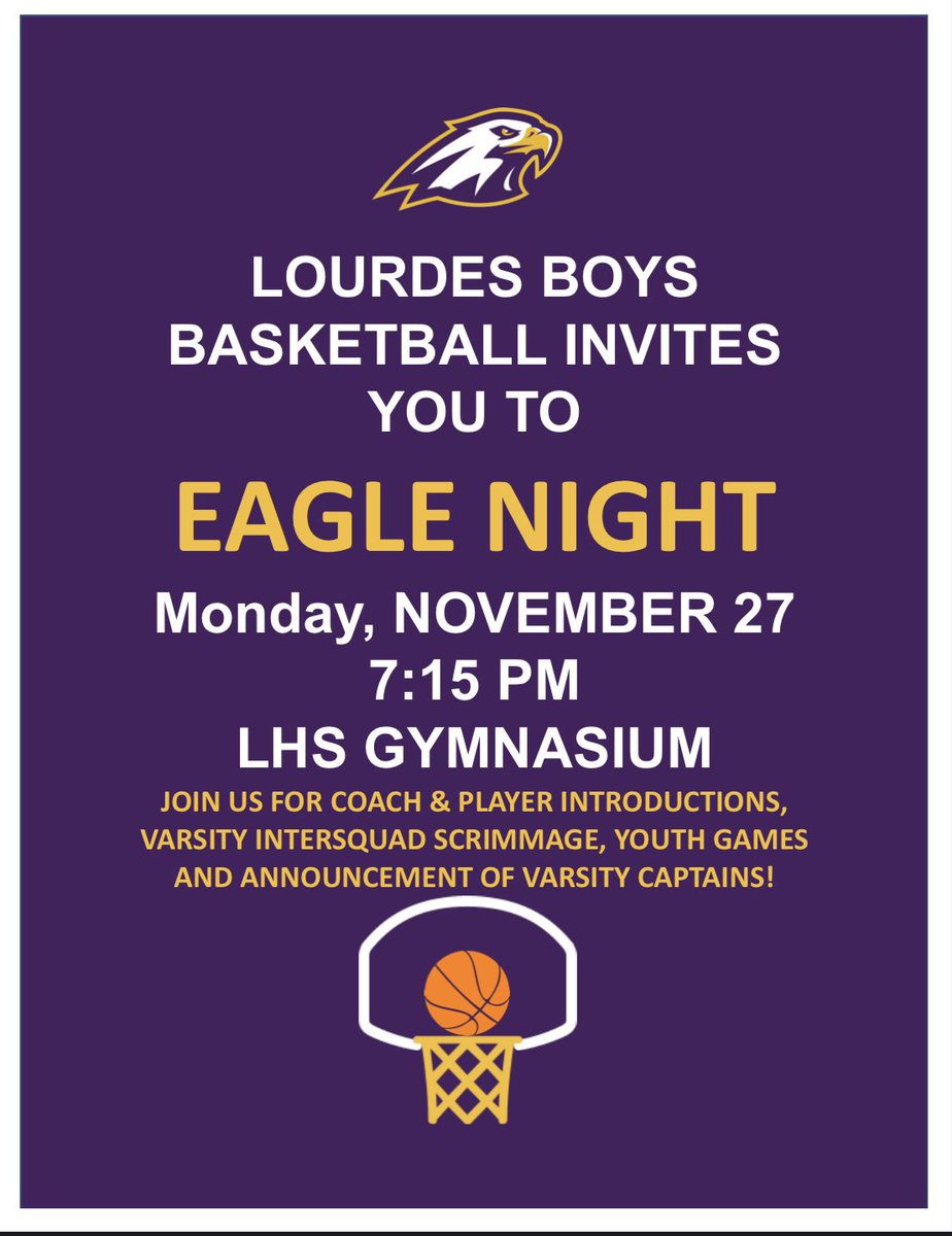 LHS_BBB's tweet photo. Eagle fans, please join us for Eagle night 11/27!

#Rollbirds 🦅 https://t.co/ClFMccUiZ0