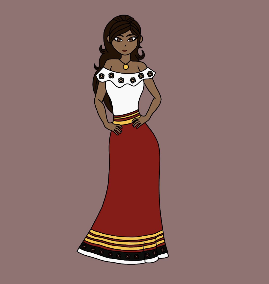 MiaVasq00980410's tweet photo. Maria Posada in my art style #BookofLife #MariaPosada https://t.co/dkeR3fayxZ