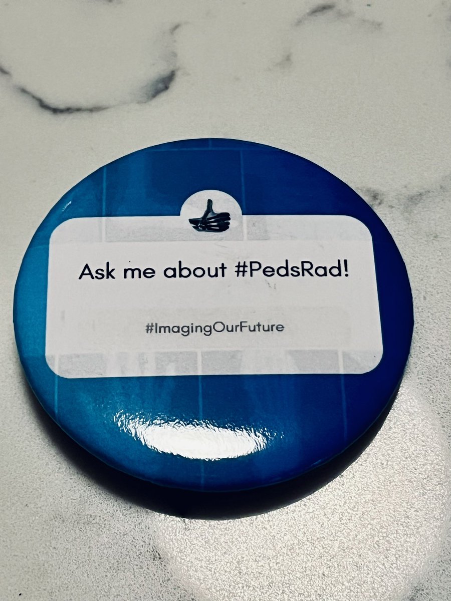 Friendly reminder ☝️ #radres + #futureradres - learn about #PedsRad #PedsNeuroRad + #PedsIR straight from the source! You can find #pediatric radiologists wearing these buttons 🔵 at #RSNA23! @RSNA @SocPedRad #imagingourfuture