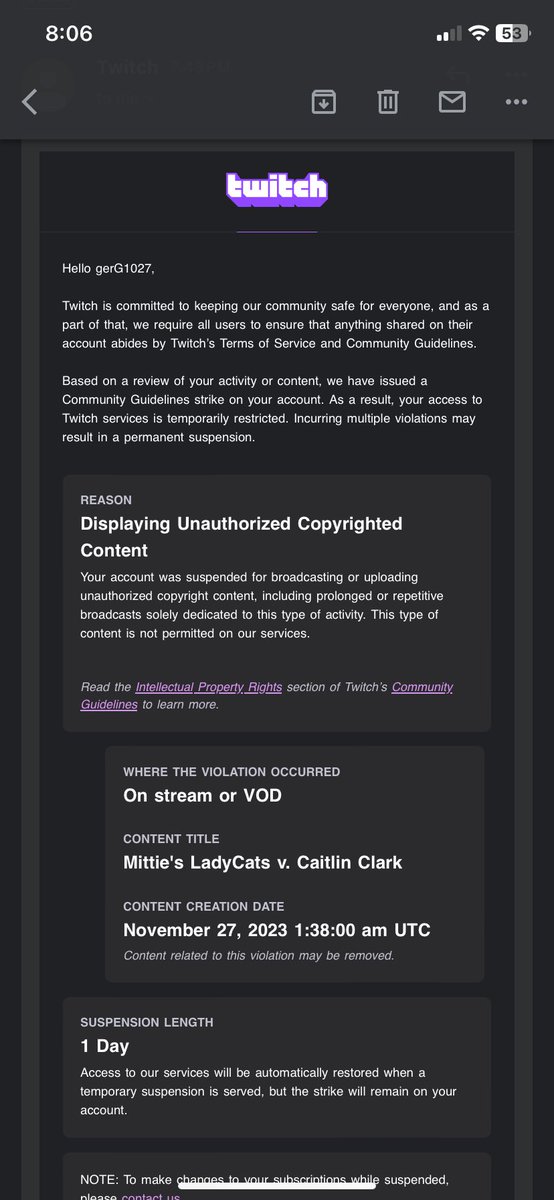 gerG1027's tweet photo. Judge, Jury and Executioner. Twitch rules hard with an Iron Fist. FloSports may have hired a stream killer after last years success. If thats the case sugma. Charge less for your product. If I ran FloHoops your product would be better and you would actually have paying customers. https://t.co/lIhveQZg9d