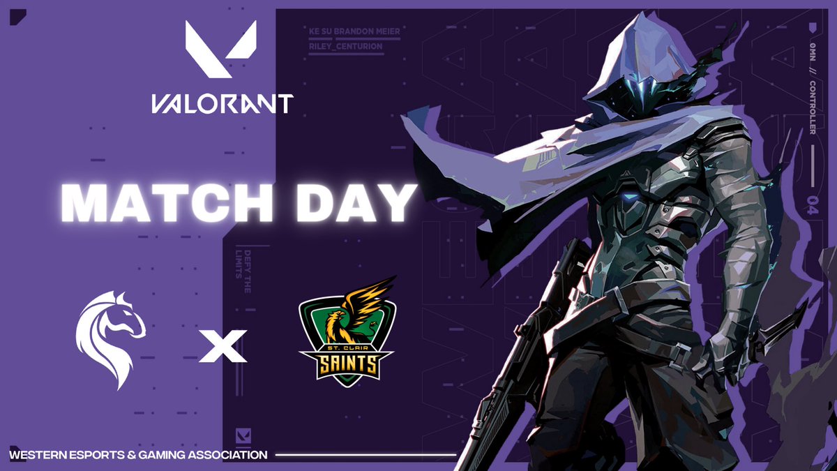 Western Esports (@uwoesports) on Twitter photo Congrats to Western Valorant Main for winning in their semi-final match against <a href="/condoresports/">Condor ESports</a> in the <a href="/Esport_CanadaPS/">Esport_CanadaPS</a> Nationals!
Come watch the battle for first against <a href="/SaintsGamingCA/">St. Clair Saints</a>
⏰ 9:00 PM EST
📷 twitch.tv/westernwega
#uwoesports #Valorant #WesternValorantMainTeam Congrats to Western Valorant Main for winning in their semi-final match against <a href="/condoresports/">Condor ESports</a> in the <a href="/Esport_CanadaPS/">Esport_CanadaPS</a> Nationals!
Come watch the battle for first against <a href="/SaintsGamingCA/">St. Clair Saints</a>
⏰ 9:00 PM EST
📷 twitch.tv/westernwega
#uwoesports #Valorant #WesternValorantMainTeam