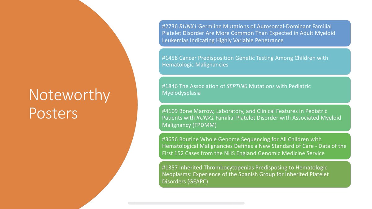 Less than 2 weeks to #ASH23! I've curated sessions and top abstracts related to #germline predisposition to BMF and Hematologic Malignancies, we'll dive into some of these abstracts as we get closer to it #PHOdocs #hematology @ASH_hematology