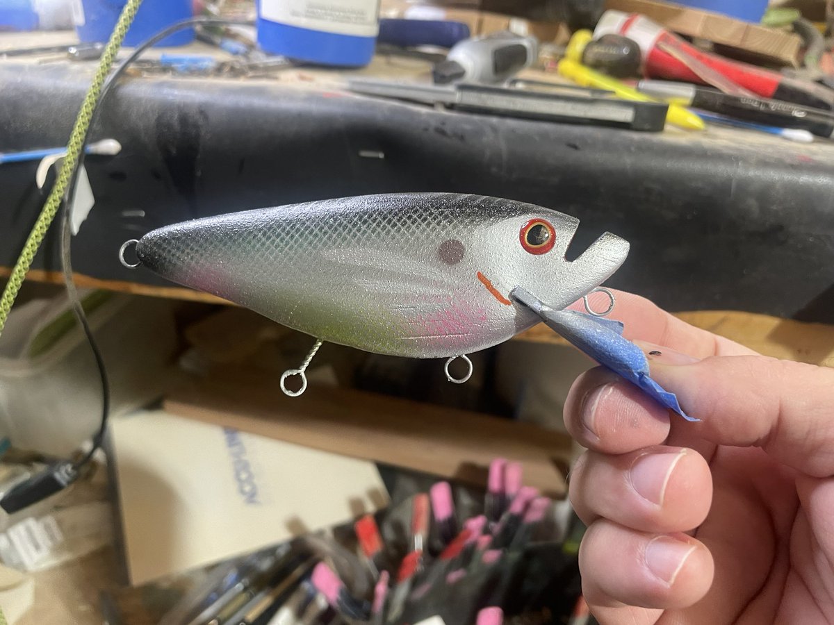 jasalabea's tweet photo. @MajorLeagueFish I’m building a Shad colored lure right now that usually (the color) works well most of the year on the Coosa River. #fishing #customlure https://t.co/PEzR6o5yYu