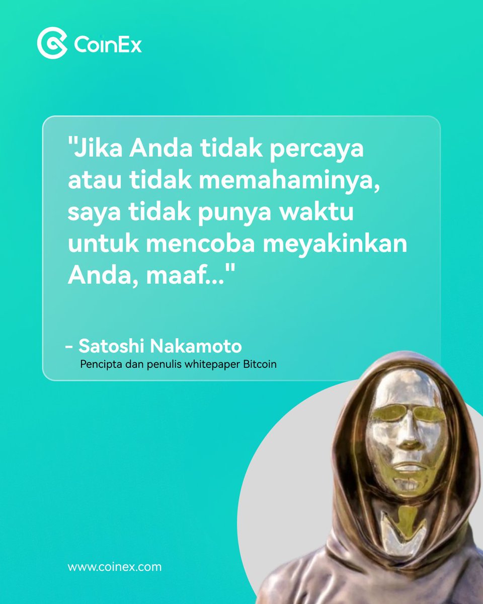 Satoshi Nakamoto membahas tentang #Bitcoin saat harganya masih $0,3 tepat 13 tahun yang lalu.✨

#MotivasiSenin #CoinExIndonesia #qotd