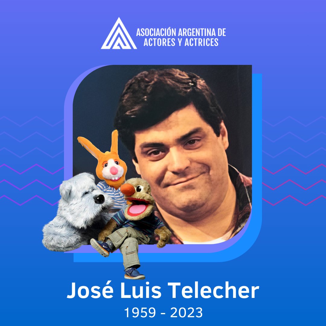 Despedimos al titiritero José Luis Telecher. Fue el creador de inolvidables personajes que acompañaron a varias generaciones, como Carozo y Narizota y Pepe Pompín. Nuestras sentidas condolencias a su hermana Patricia, familiares y seres queridos.