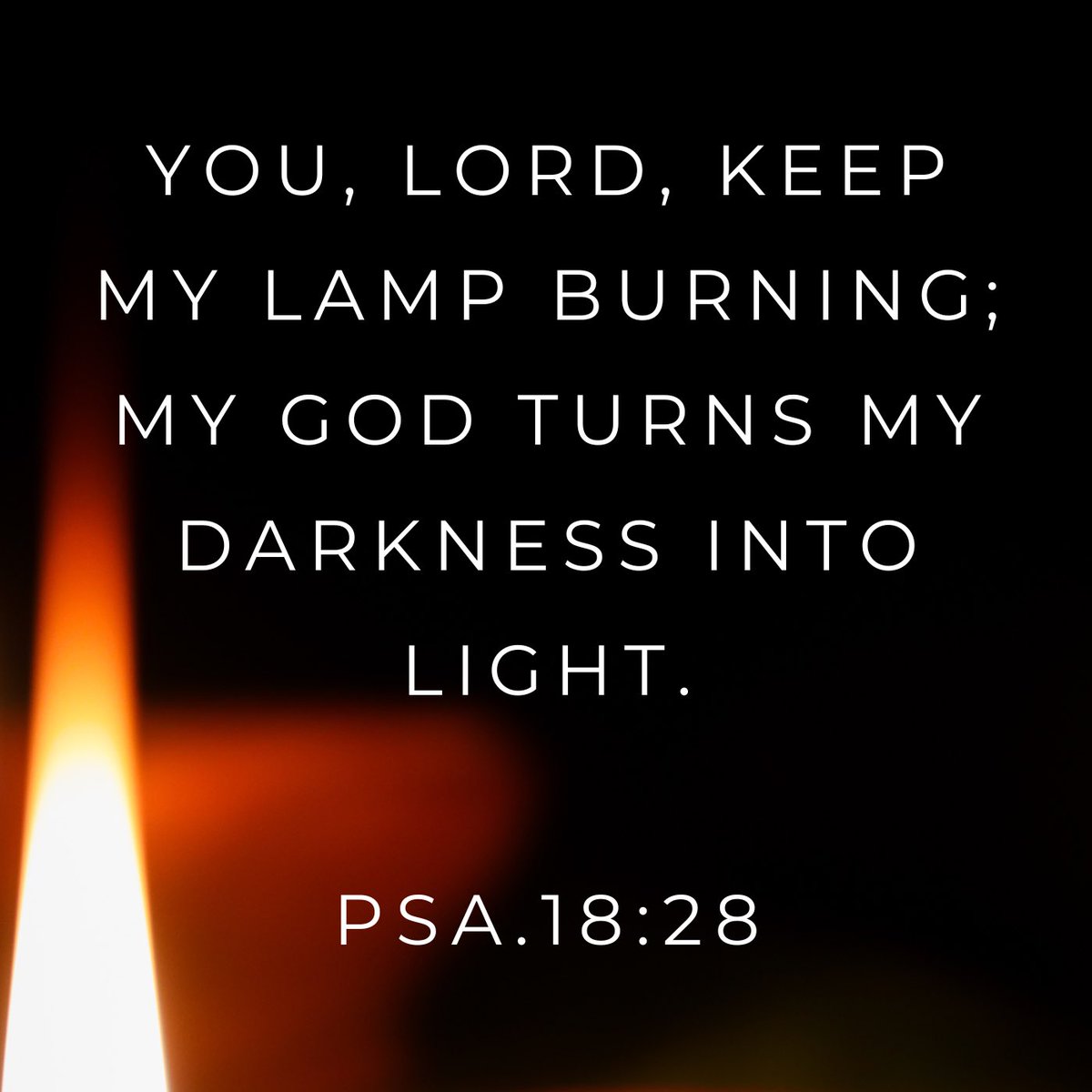 ChristCommittee's tweet image. You, LORD, keep my lamp burning; my God turns my darkness into light.

(Psa.18:28)