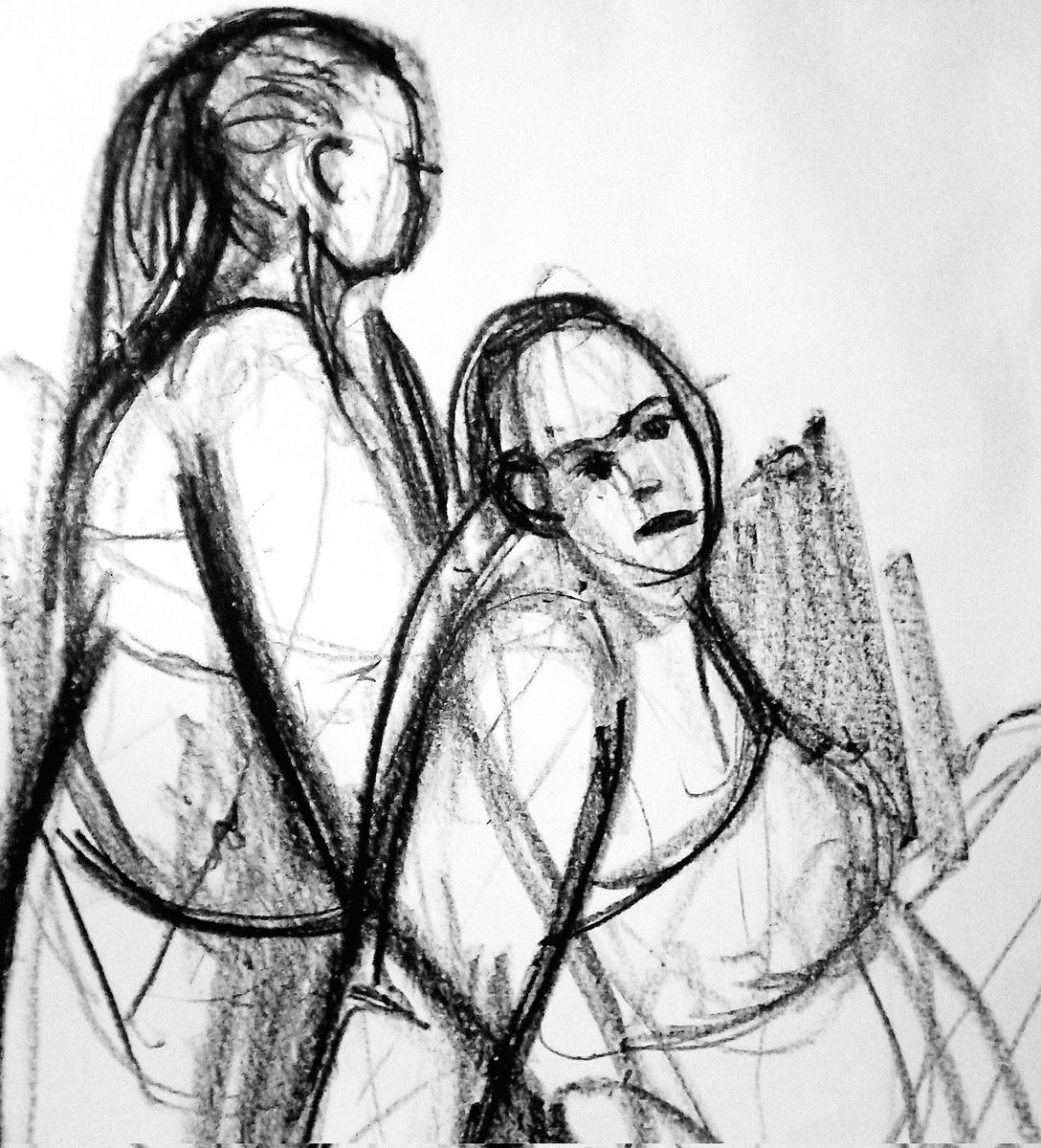 JamesAbellArt's tweet photo. #draweveryday #everyday " fast #lifedrawing " using #lineofaction site as reference #waxstick and #pencil on paper #figuredrawing #lifedrawing #line #sculptural #observational https://t.co/NUtFpJd0uB