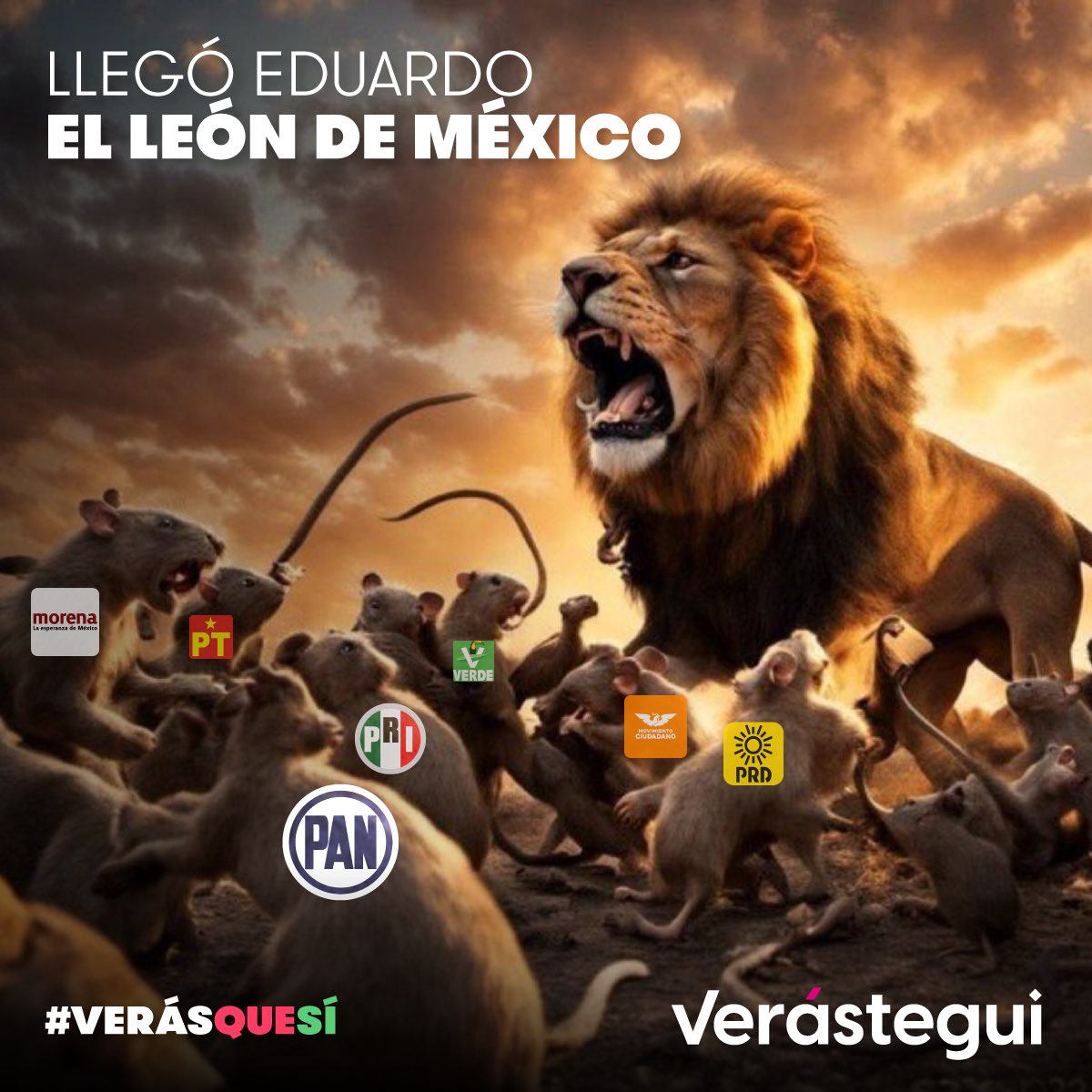 EVerastegui's tweet image. Llegó el León de México. #VerasQueSí 🇲🇽