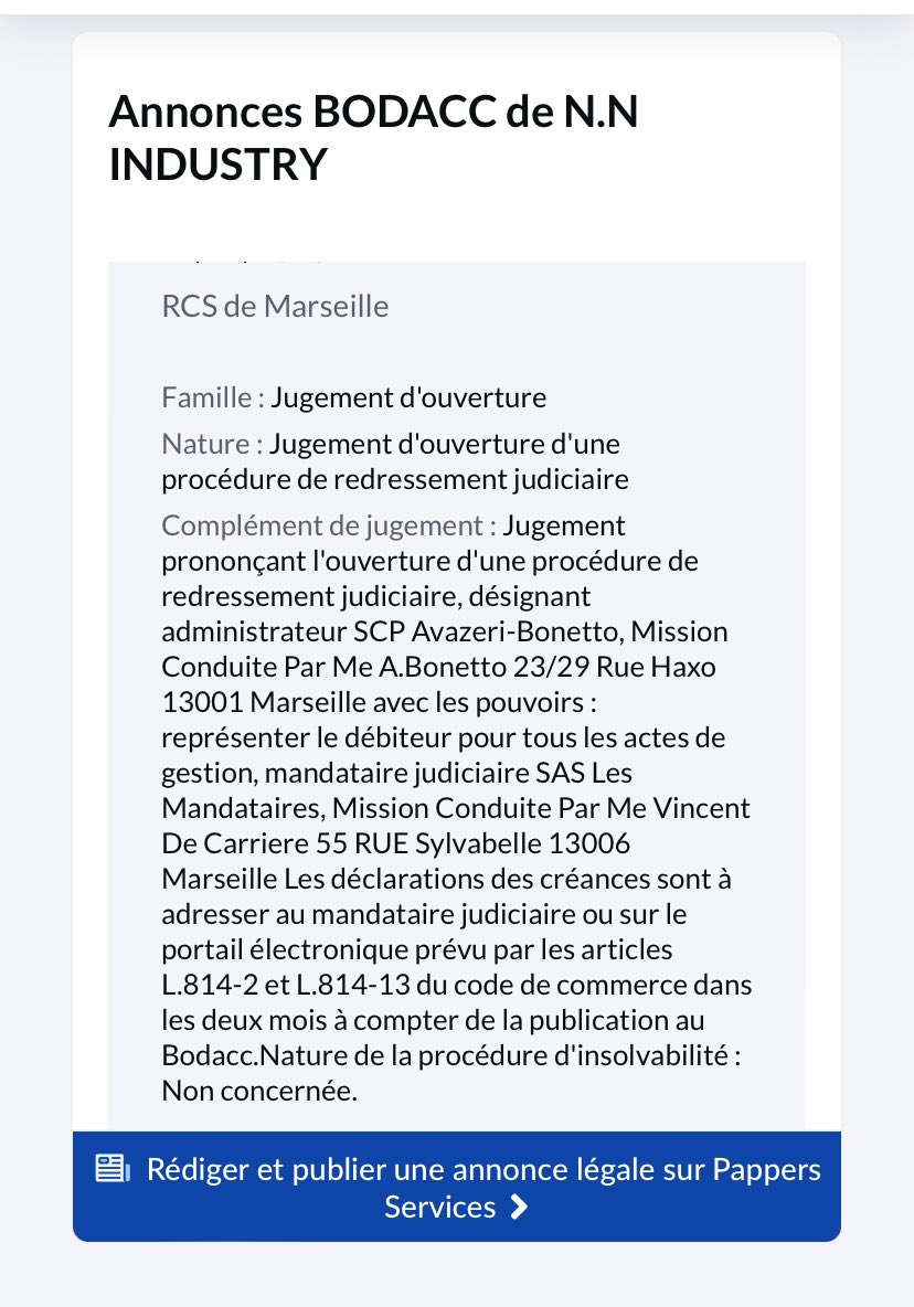 FNethanyahu's tweet photo. https://t.co/iGL1xTtOMH il n’y a plus aucun doute ! Redressement judiciaire ! @dsmakup @nbghrik100pitie merci pour l’info ! https://t.co/r3hXnjPiQJ