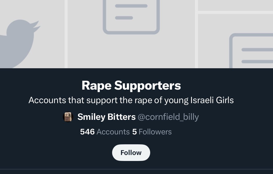 RickyRaugh's tweet photo. When we say that Zionists are SICK, this is EXACTLY what we mean.

I went to the list, and I saw what I expected.

Not calls for violence; but call-OUTS against injustice and harm, and pleads for decency.

They are OBSESSED with violence and they should all be watched CLOSELY 🫨 https://t.co/7SWlo2HYA3