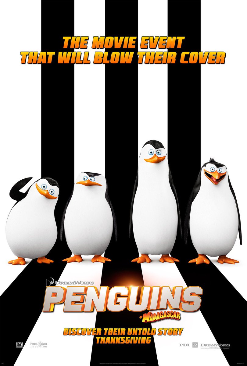 UJStrikesBack's tweet photo. Happy 9th Anniversary to Penguins of Madagascar! 🥳🎉
#PenguinsOfMadagascar #TomMcGrath #ChrisMiller #ConradVernon #ChrstopherKnights #BenedictCumberbatch #PeterStormare @AndyRichter #JohnMalkovich #NickKenway #LaraBreay #MarkSwift #EricDarnell #SimonJSmith #PDI @DreamWorks https://t.co/xB5LWGOUR6