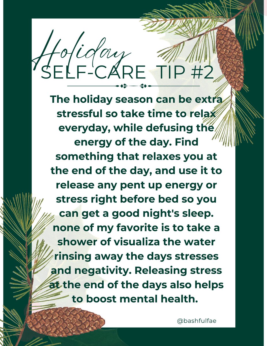 BashfulFae's tweet photo. Remember to self-care everyday

#ChristmasVibes #HolidaySelfCare #ChristmasIsComing #SelfCareRoutine #TimeForYourself #SelfLove #ChristmasSpirit #ChristmasWellness #SelfCareGoals #Christmas #NewYears #MerryandBright #SelfCareMatters #SeasonalSelfcare #TakingCareofYou https://t.co/6wpx8qdl66