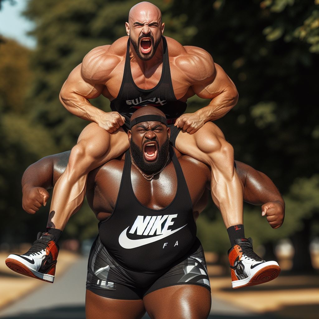 Rider57869287's tweet photo. #shoulderrides #gaymuscle #liftandcarry #shoulderriding #aimusclemen #aiart #musclebeast #DALLE3 #dalle3art https://t.co/gRSyOAqNnT