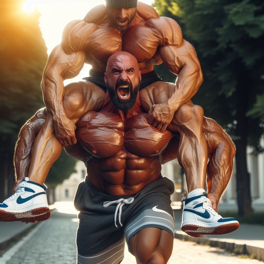 Rider57869287's tweet photo. #shoulderrides #gaymuscle #liftandcarry #shoulderriding #aimusclemen #aiart #musclebeast #DALLE3 #dalle3art https://t.co/gRSyOAqNnT