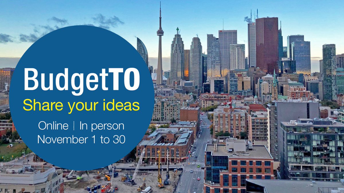 What matters to you, Toronto ❓ 
Let’s work together to create a #CityOfTO 2024 budget and build a safe, caring and affordable city where everyone belongs.  Share your ideas by Nov 30.

Learn more at toronto.ca/Budget  

#BudgetTO