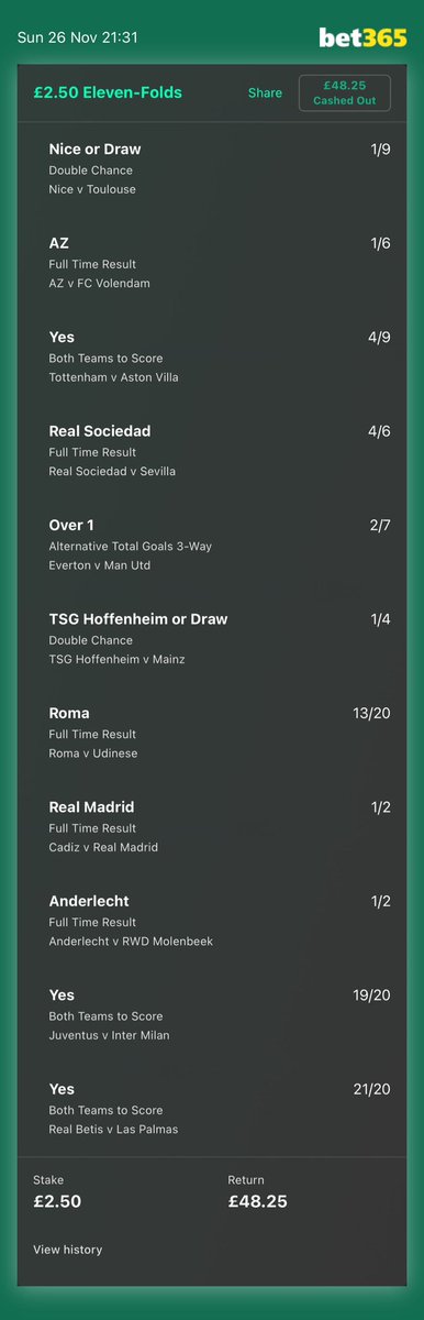 FootyBetFanatic's tweet photo. I walked with £48! 💥💰

After being at this all day, there was no way I was walking away empty handed…

I’m happy with that. Watch them go and score now though 🫣

Those bets are so fun. When you can turn it into that, it’s worth it for the pocket money stake we had on it 👌 https://t.co/jx2uw2cLSn