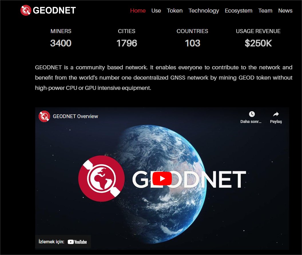 joinairdrops's tweet photo. Genelde token yazmam. Takibinizde olsun. Projenin tokeni $GEOD 3 ayda 2-3X arası yapmış, dünya genelinde 3000+ cihaz kurulmuş... Anlık fiyat 0.072$ 

Ben birşey biliyorsam, insanlar kriptodan biraz para kazansın (ki bu aralar güzel gidiyor) bu tarz aletlere parayı basar mining vs ile ek gelir kovalar.. (Yıllarca para düzenli para kazanacağım hissine kapılır)

Bazıları da o kovalamayı görür, gider projenin tokenını alır.

Win-Win bir süre devam eder. Ta ki bir sonraki ayı sezonuna kadar.

En iyi örneği bkz. #helium $HNT

Yukarıda yazdığım bir yatırım tavsiyesi değildir. O yüzden araştırmanızı yapın. Ben almadım ama takibime ekledim. 

https://t.co/gZz5nlMvxk

https://t.co/EU5iqFXlCi