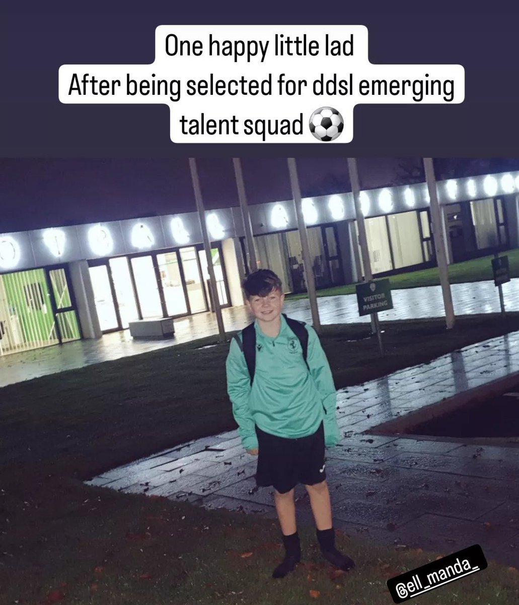 Delighted for Bobby hes put some serious work in and delighted to make ddsl emerging talent training squad.