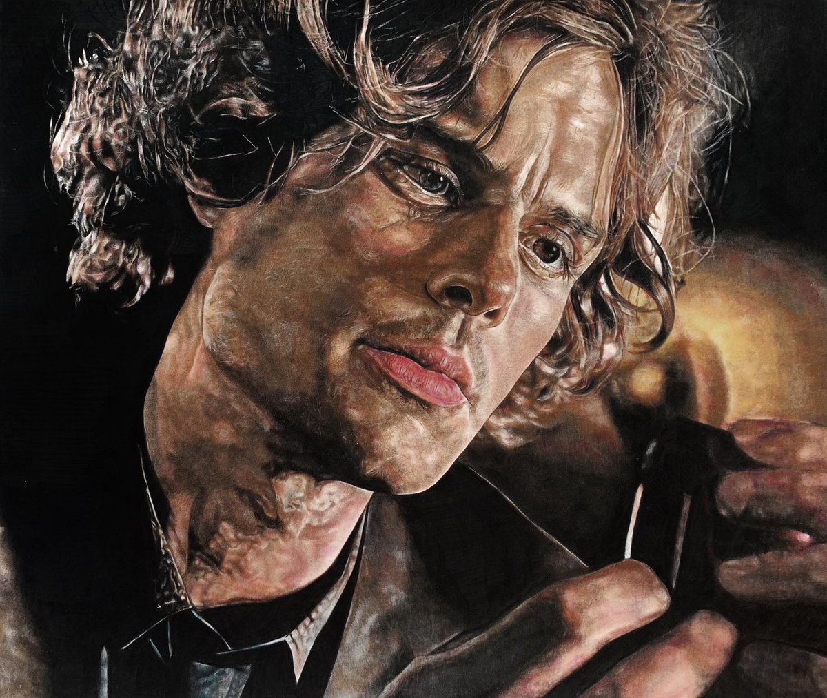 my 7th drawing of matthew gray gubler as dr. spencer reid from season 12 of criminal minds 🤎 made with colored pencils, time taken is around 40-45 hours (2 weeks) hope you’ll like it as much as i do! :) @GUBLERNATION @criminalminds #matthewgraygubler #Criminalminds