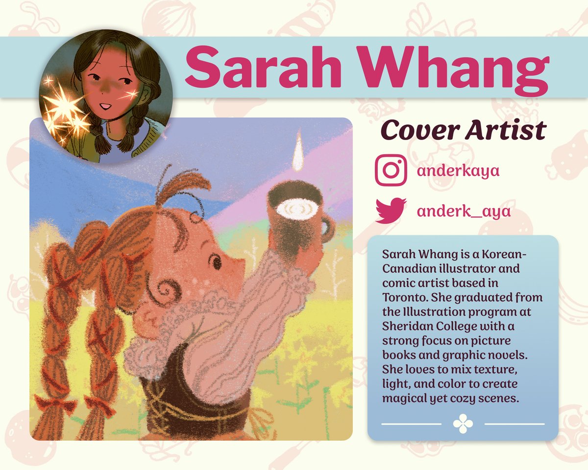 Homemade In Hyrule Zine 🥘 Production Period! (@homemadehyrule) on Twitter photo 🥘 COVER ARTIST SPOTLIGHT: Sarah Whang🥘
Let's welcome on our cover artist, Sarah Whang! The cover for Homemade in Hyrule Volume 2 is so gorgeous and magical, we can't wait for you all to see it! 🥘
🥗 Instagram: @/anderkaya
🥗 Twitter: <a href="/anderk_aya/">Sarah Whang</a> 🥘 COVER ARTIST SPOTLIGHT: Sarah Whang🥘
Let's welcome on our cover artist, Sarah Whang! The cover for Homemade in Hyrule Volume 2 is so gorgeous and magical, we can't wait for you all to see it! 🥘
🥗 Instagram: @/anderkaya
🥗 Twitter: <a href="/anderk_aya/">Sarah Whang</a>