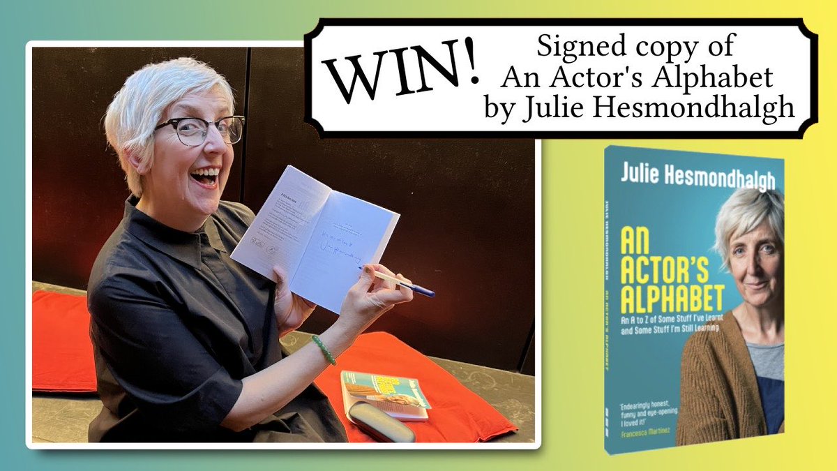Win a SIGNED copy of Julie Hesmondhalgh’s latest book, An Actor’s Alphabet!

Simply make sure you follow us, like and repost to take part!

Competition closes at 5pm on Friday - winner announced on Saturday’s podcast! 🎭 #Corrie #CoronationStreet #Competition
