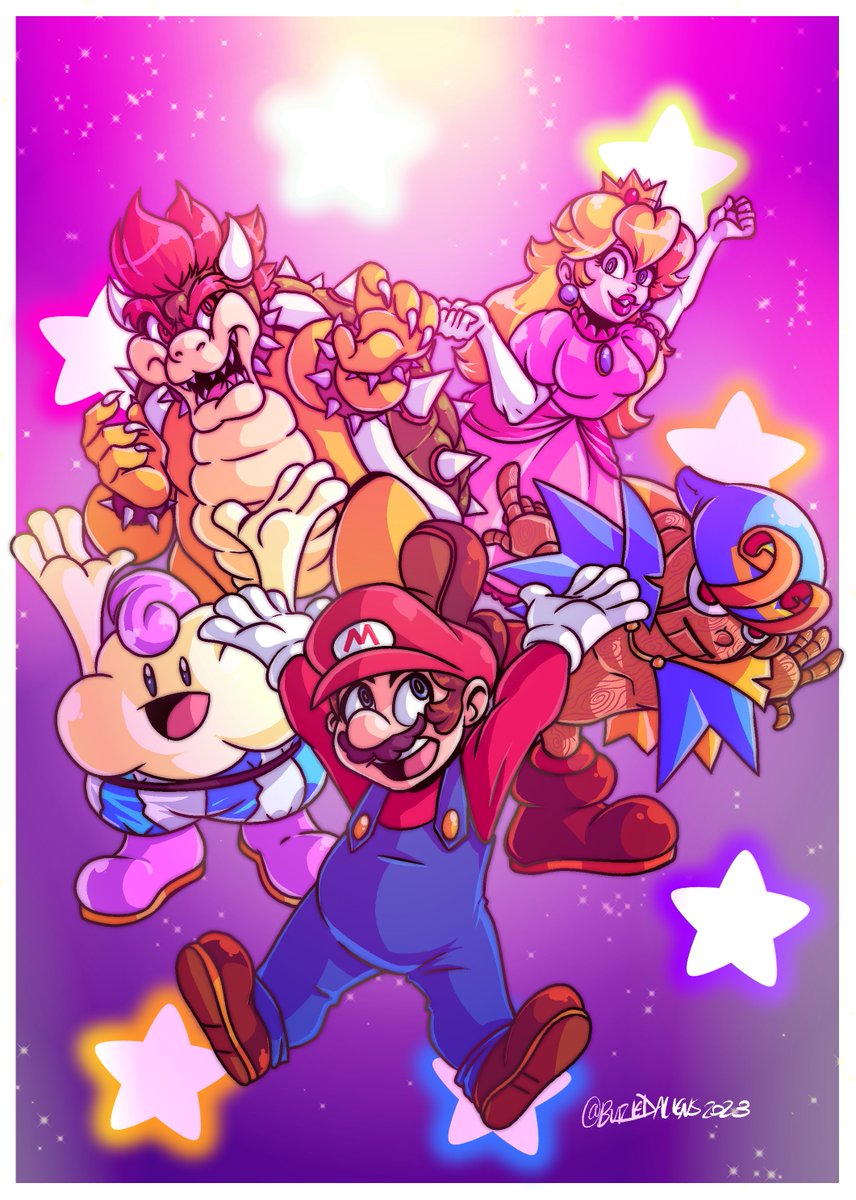 i've been clawing my way out of a tedious drawing block but #SuperMarioRPG remake helped with igniting a light within me again tbh